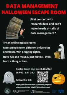 Poster Online Data Management Halloween Escape Room